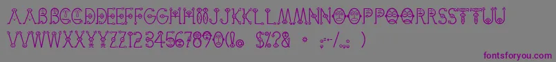 CemiTaino Font – Purple Fonts on Gray Background