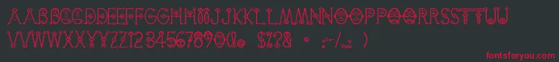 CemiTaino Font – Red Fonts on Black Background