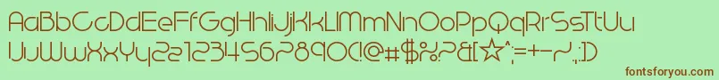 WestEndKnights Font – Brown Fonts on Green Background