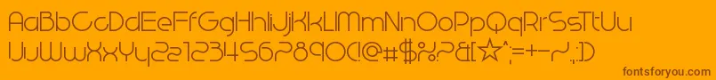 WestEndKnights Font – Brown Fonts on Orange Background