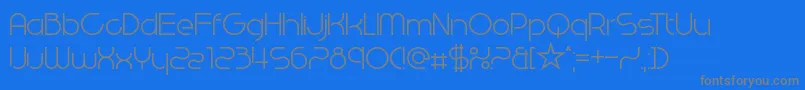 フォントWestEndKnights – 青い背景に灰色の文字