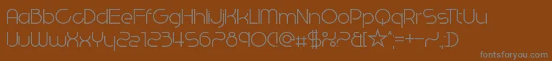 WestEndKnights-fontti – harmaat kirjasimet ruskealla taustalla