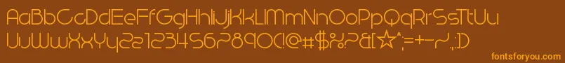 WestEndKnights Font – Orange Fonts on Brown Background
