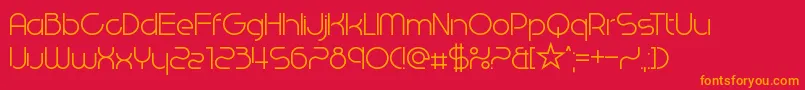 WestEndKnights Font – Orange Fonts on Red Background