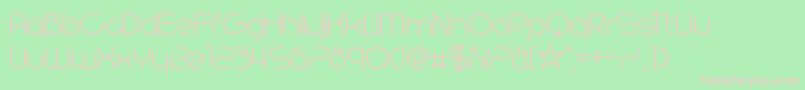 WestEndKnights-fontti – vaaleanpunaiset fontit vihreällä taustalla