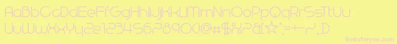 WestEndKnights Font – Pink Fonts on Yellow Background