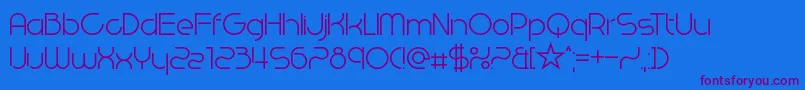 Шрифт WestEndKnights – фиолетовые шрифты на синем фоне