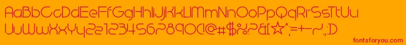 WestEndKnights Font – Red Fonts on Orange Background