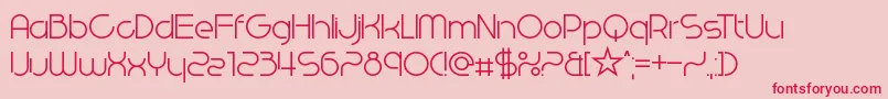 WestEndKnights-fontti – punaiset fontit vaaleanpunaisella taustalla