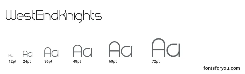 WestEndKnights Font Sizes