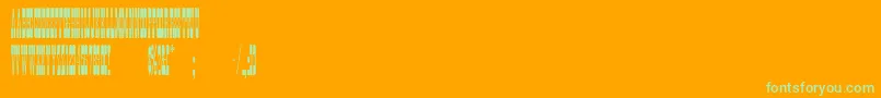 ThinLetter Font – Green Fonts on Orange Background
