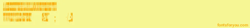 ThinLetter Font – Orange Fonts on Yellow Background