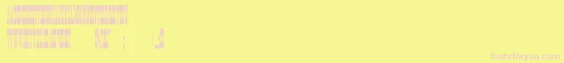 ThinLetter Font – Pink Fonts on Yellow Background