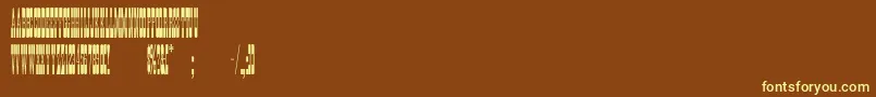 ThinLetter Font – Yellow Fonts on Brown Background