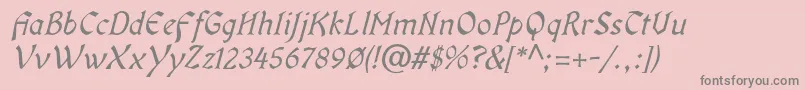 OldaniaadfstdItalic Font – Gray Fonts on Pink Background
