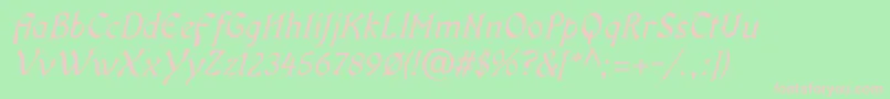 OldaniaadfstdItalic Font – Pink Fonts on Green Background