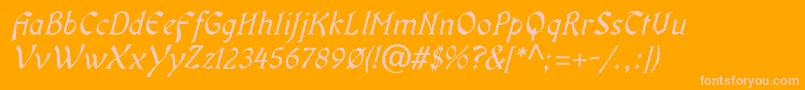 OldaniaadfstdItalic Font – Pink Fonts on Orange Background