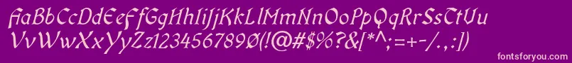 OldaniaadfstdItalic Font – Pink Fonts on Purple Background
