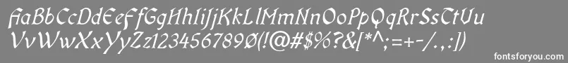 OldaniaadfstdItalic Font – White Fonts on Gray Background