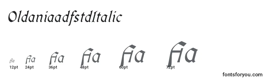 Размеры шрифта OldaniaadfstdItalic