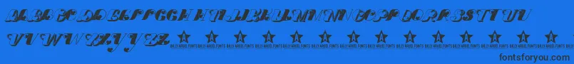 DoveloveTrial Font – Black Fonts on Blue Background