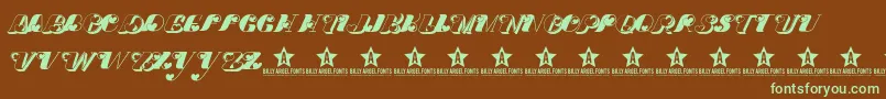 DoveloveTrial Font – Green Fonts on Brown Background