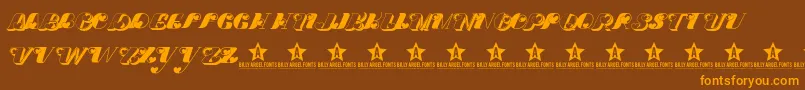 DoveloveTrial Font – Orange Fonts on Brown Background