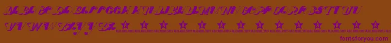 DoveloveTrial Font – Purple Fonts on Brown Background