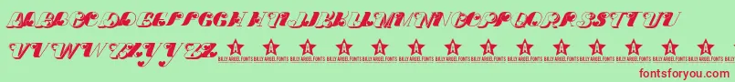 DoveloveTrial Font – Red Fonts on Green Background