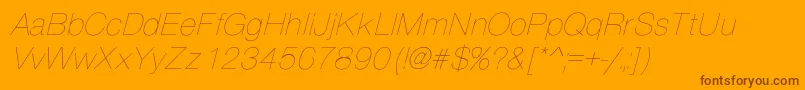 Police PartridgeoblTh – polices brunes sur fond orange