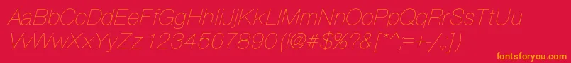 PartridgeoblTh Font – Orange Fonts on Red Background
