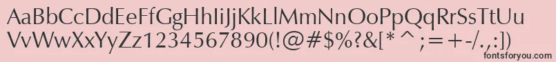 ZapfHumanist601Bt Font – Black Fonts on Pink Background