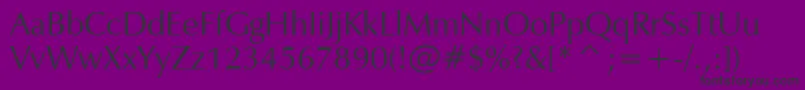 ZapfHumanist601Bt Font – Black Fonts on Purple Background