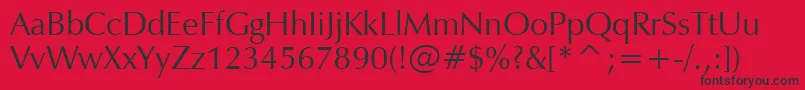 ZapfHumanist601Bt Font – Black Fonts on Red Background