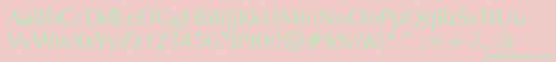 ZapfHumanist601Bt Font – Green Fonts on Pink Background