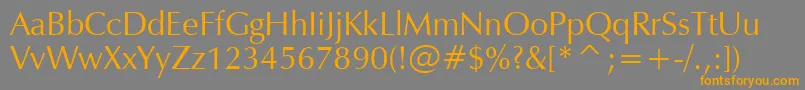 ZapfHumanist601Bt Font – Orange Fonts on Gray Background