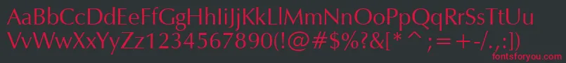 ZapfHumanist601Bt Font – Red Fonts on Black Background