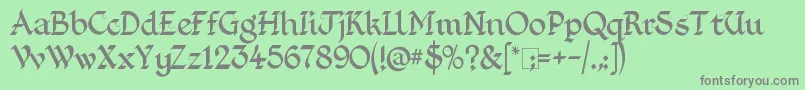 KingthingsFoundation Font – Gray Fonts on Green Background