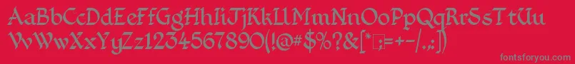 KingthingsFoundation Font – Gray Fonts on Red Background