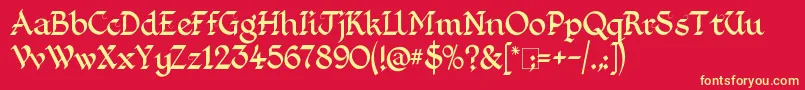 KingthingsFoundation Font – Yellow Fonts on Red Background