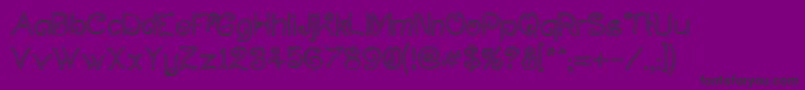 CurlmudgeonHollow Font – Black Fonts on Purple Background
