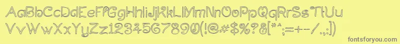 CurlmudgeonHollow Font – Gray Fonts on Yellow Background