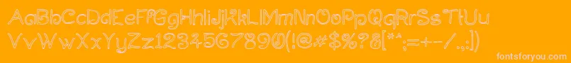 CurlmudgeonHollow Font – Pink Fonts on Orange Background