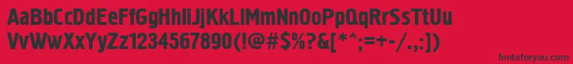 Ft57Normal Font – Black Fonts on Red Background