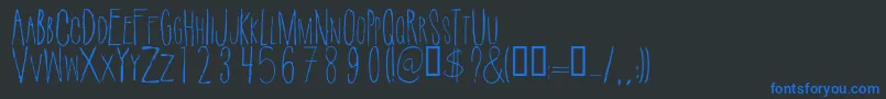 SuicidedraftRegular Font – Blue Fonts on Black Background