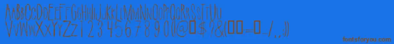 SuicidedraftRegular Font – Brown Fonts on Blue Background