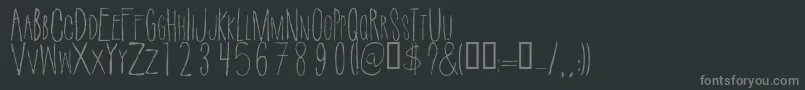 SuicidedraftRegular-Schriftart – Graue Schriften auf schwarzem Hintergrund
