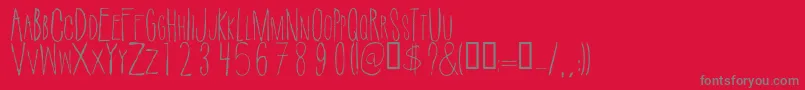 SuicidedraftRegular Font – Gray Fonts on Red Background