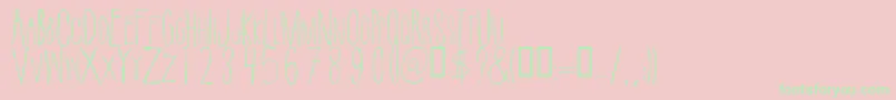 SuicidedraftRegular Font – Green Fonts on Pink Background