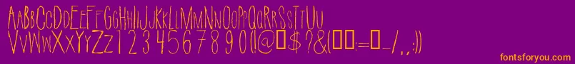 SuicidedraftRegular Font – Orange Fonts on Purple Background